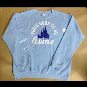 Disney Parks Cinderella Castle “Feels Good To Be Home” Pullover Sweater